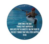 Inspirational Sometimes The Bad Things That Happen in Our Lives Put Us Directly on The Path to The Best Things That Will Ever Happen to Us Targa in metallo vintage decorazione da parete per bar, club