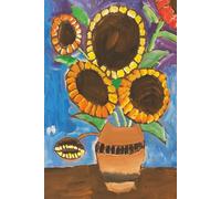 Inspirational sunflower notebook. Color palette cover. Size 6x9 inches: Floral notebook for writing