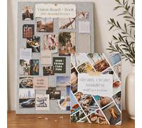 Inspirational Vision Board Book Set - Bacheca in feltro e kit di riviste con immagini motivazionali, clip art per liberare i tuoi sogni/obiettivi - Lavagna in feltro perfetta per pareti con perni