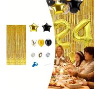 Inspire a Festive Mood con Decorazione Palloncino 2024 Capodanno Nero e Oro
