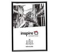 inspire by Hamption Frames A4MARBLK-NG Cornice in plastica, Nero, 21 x 29.7 cm, A4