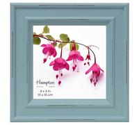 inspire by Hampton Frames Paloma Cornice portafoto quadrata, 10 x 10 cm, azzurro, vetro, da tavolo o da parete, decorazione moderna per la casa