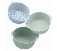 Inspire My Play,3xciotole e setaccio in silicone,Accessori perfetti per vassoio sensoriale,Giocattoli per attività e sviluppo precoce,Giocattoli per l'apprendimento Montessori