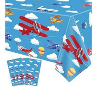 Inspireyee 4 Pack Aereo Party Tablecloth DecorazioneAereo tovaglia forniture 51 "x 86" tovaglie usa e getta aereo compleannoDecorazioni per bambini