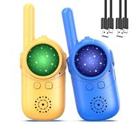 Inspireyes Walkie Talkie Bambini Ricaricabile, 48 Ore di Lavoro, Regali di Compleanno per Ragazzi e Ragazze, Giocattoli All'aperto per Bambini da 1 a 3 Anni