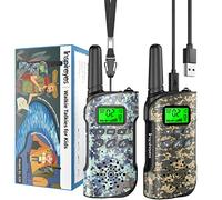 Inspireyes Walkie-Talkie Bambini Ricaricabili, 48 Ore di Orario di Lavoro, 3 Chilometri di Lungo Raggio, Regali di Compleanno per Ragazzi Ragazze, Giocattoli da Esterno per Bambini di 3-12 Anni