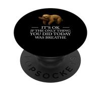 Inspiring Bradipo Lazy Monday Citazione Mentalità positiva Amore di sé PopSockets PopGrip Adesivo