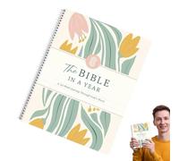 Inspiring Faith Journal, Portable Devotion Workbook, Structured Scripture Guide, Year Long Spiritual Growth Plan, Reflective Church Worship Companion, Religious Accessory for Men, Family, 297g