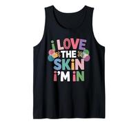 Inspiring I Love The Skin I'm in Teacher Awareness Donne Uomini Canotta