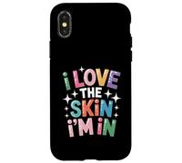 Inspiring I Love the Skin I'm In Teacher Awareness Donne Uomini Custodia per iPhone X/XS