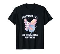 Inspiring Positivity Butterfly Happiness Citazione Maglietta