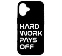 Inspiring Quote Hard Work Pays Off Hustler Motivation #HWPO Custodia per iPhone 16