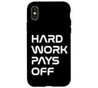 Inspiring Quote Hard Work Pays Off Hustler Motivation #HWPO Custodia per iPhone X/XS