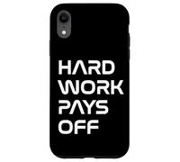 Inspiring Quote Hard Work Pays Off Hustler Motivation #HWPO Custodia per iPhone XR
