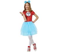InSpirit Designs Dr. Seuss Kids Thing 1 and Thing 2 Dress Costume | Licenza ufficiale | Costume di gruppo | Costume per bambini | Costume Cosplay | M