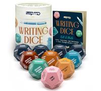 Insplore Dadi da scrittura in legno a 12 lati, 10 dadi da 2,5 cm per generare idee per storie e battere il blocco dello scrittore, playbook creativo con giochi e attività, ispira il tuo prossimo