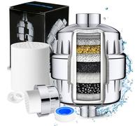 InSpring Filtro Anticalcare Doccia, Filtro Doccia con Cartuccia di Ricambio, Rimuove i Metalli Pesanti di Cloro e Altri Depositi in Acqua Dura,per Una Pelle Migliore, Capelli più Morbidi