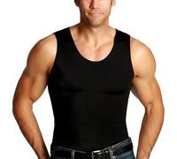 Insta Slim - Canotta a compressione modellante da uomo, Made in USA, body modellante snellente per ventre e schiena, nero, M