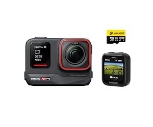 Insta360 Ace Pack GPS-Action cam impermeabile Co-disegnata con Leica, sensore da 1/1.3" e riduzione del rumore per una qualità d'immagine imbattibile, 4K120fps, schermo orientabile da 2,4"