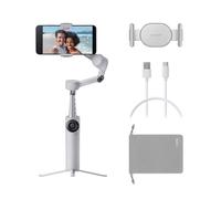 Insta360 Flow 2 Grigio: Gimbal Pieghevole IA per Smartphone, Tracciamento IA e di Gruppo, Treppiede/Selfie Stick Integrato, Controllo Remoto, Stabilizzatore iPhone/Android, Viaggi & Vlog