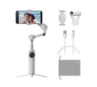 Insta360 Flow 2 Plus Pack Tracker IA Grigio - Gimbal per iPhone/Android | Stabilizzatore per Smartphone, tracking IA con tutte le App, tracciamento IA di Gruppo, selfie stick con treppiede integrato
