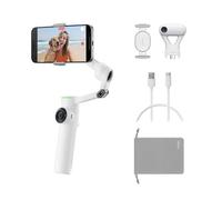 Insta360 Flow 2 Pro AI Tracker Bundle (Summit White) - Gimbal pieghevole per smartphone AI con inseguitore AI, tracciamento multi-persona e tracciamento Pan Infinite a 360°