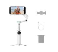 Insta360 Flow 2 Pro Bianco - Stabilizzatore per smartphone iPhone/Android | Stabilizzatore per Smartphone, tracciamento con DockKit, tracciamento IA di Gruppo, treppiede e selfie stick integrato