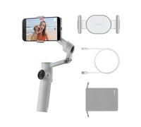 Insta360 Flow 2 Pro Grey - Gimbal pieghevole per telefono AI, traccia in oltre 200 app con Apple DockKit, monitoraggio multi-persona, rilevamento panoramico a 360°, treppiede/selfie stick integrato,