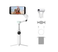 Insta360 Flow 2 Pro KI Tracker Bundle Bianco Ghiaccio - Pieghevole AI Phone Gimbal, Tracciamento in 200+ app con Apple DockKit, tracking a 360° Pan Tracking, Supporto/Selfie Stick, telecomando