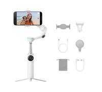 Insta360 Flow 2 Pro Pack Creator bianco - Innovativo Gimbal IA per smartphone, con Apple DockKit, modalità Tracciamento infinito 360°, treppiede/selfie stick integrati, perfetto per vlog/viaggi