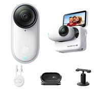 Insta360 GO 3S (128GB) Bianco, Cam 4K vlogging, POV a mani libere, editing IA, montaggio magnetico, stabilizzazione, 140 minuti di autonomia, impermeabilità fino a 10 m