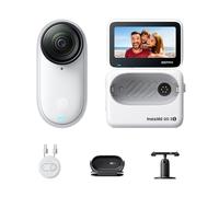 Insta360 GO 3S 64 GB - Mini fotocamera portatile 4K a mano libera, utilizzabile ovunque, stabilizzazione, batteria 140 min, impermeabile, 10 m, lavorazione AI, Apple Find My, nero, per vlog, viaggi