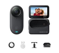 Insta360 GO 3S 64GB Nero - Minicamera portatile 4K POV a mani libere, può essere posizionata ovunque, stabilizzazione, batteria da 140 min, resistente all'acqua, 10 m, editing IA, Apple Find My