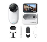 Insta360 GO 3S Ciclismo POV Bundle 128GB Bianco-Cam 4K per vlogging, POV a mani libere, montaggio magnetico, stabilizzazione, 140 minuti di autonomia, impermeabilità fino a 10 m, editing IA