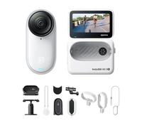 Insta360 GO 3S Ciclismo POV Bundle 64GB Bianco-Cam 4K per vlogging, POV a mani libere, montaggio magnetico, stabilizzazione, 140 minuti di autonomia, impermeabilità fino a 10 m, editing IA