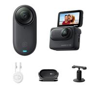 Insta360 GO 3S Nero - 128GB Cam 4K per vlogging, POV a mani libere, 140 minuti di autonomia, impermeabilità fino a 10 m, montaggio magnetico, editing IA