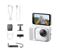 Insta360 GO Ultra Creator pacchetto Arctic White, fotocamera 4K gratuita, leggera e portatile, eccellente in condizioni di scarsa illuminazione, montaggio ovunque, stabilizzazione FlowState, durata