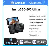 Insta360 GO Ultra - Mini telecamera 4K a mani libere, leggera e mobile, con stabilizzazione della bassa luminosità, batteria da 200 minuti, 10 m, impermeabile