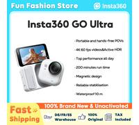 Insta360 GO Ultra - Mini telecamera 4K a mani libere, leggera e mobile, con stabilizzazione della bassa luminosità, batteria da 200 minuti, 10 m, impermeabile