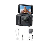 Insta360 GO Ultra Nero Notte- action cam mini 4K a mani libere, indossabile, superba in bassa luce, montala ovunque, stabilizzazione FlowState, 200 min di carica, impermeabile 10m, bici e corsa