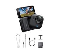 Insta360 GO Ultra Pack Base Nero Notte- action cam mini 4K a mani libere, indossabile, superba in bassa luce, montala ovunque, stabilizzazione FlowState, 200 min di carica, impermeabile 10m