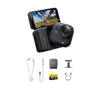 Insta360 GO Ultra Pack Base Nero Notte- action cam mini 4K a mani libere, indossabile, superba in bassa luce, montala ovunque, stabilizzazione FlowState, 200 min di carica, impermeabile 10m
