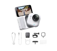 Insta360 GO Ultra Pack Ciclismo Bianco Artico- action cam mini 4K a mani libere, indossabile, superba in bassa luce, montala ovunque, stabilizzazione FlowState, 200 min di carica, bici e corsa