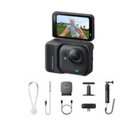 Insta360 GO Ultra Pack Creator Nero Notte- action cam mini 4K a mani libere, indossabile, superba in bassa luce, montala ovunque, stabilizzazione FlowState, 200 min di carica,bici e corsa