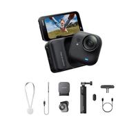 Insta360 GO Ultra Pack Famiglia Nero Notte- action cam mini 4K a mani libere, indossabile, superba in bassa luce, montala ovunque, stabilizzazione FlowState, 200 min di carica, impermeabile 10m