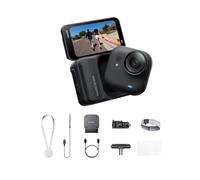 Insta360 GO Ultra Pack Jogging Nero Notte- action cam mini 4K a mani libere, indossabile, superba in bassa luce, montala ovunque, stabilizzazione FlowState, 200 min di carica, bici e corsa
