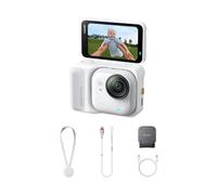 Insta360 GO Ultra Pack Standard Bianco Artico - action cam mini 4K a mani libere, indossabile, superba in bassa luce, montala ovunque, stabilizzazione FlowState, 200 min di carica, bici e corsa