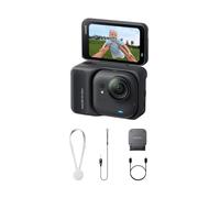 Insta360 GO Ultra Pack Standard Nero Notte - action cam mini 4K a mani libere, indossabile, superba in bassa luce, montala ovunque, stabilizzazione FlowState, 200 min di carica, bici e corsa