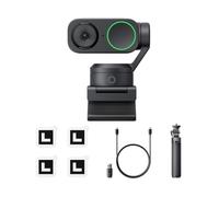 Insta360 Link 2 Paquete treppiede - PTZ 4K Webcam per PC/Mac, Sensore da 1/2", IA Tracking, HDR, Mic di cancellazione del rumore IA, Controllo gestuale per lo streaming, Videochiamate, Gaming