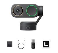 Insta360 Link 2 Pro, Webcam 4K PC/Mac, sensore 1/1, 3", microfoni direzionali canc. rumore, tracking IA, HDR, Twitch per stream o riunioni, supporta Stream Deck, Zoom